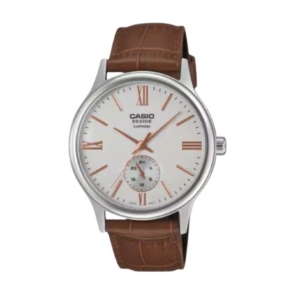 Casio BMS-100L-5AV Genuine Leather Brown Strap Men Watch